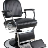 Retro Barberstuhl ELEGANCE - matt schwarz