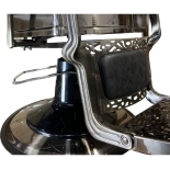 Retro Barberstuhl CEZANNE BRONZ - wildleder schwarz