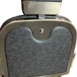 Retro Barberstuhl CEZANNE BRONZ - wildleder schwarz