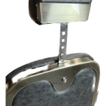 Retro Barberstuhl CEZANNE BRONZ - wildleder schwarz