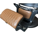 Retro Barberstuhl CEZANNE BLACK - kupferbraun