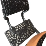 Retro Barberstuhl CEZANNE BLACK - kupferbraun