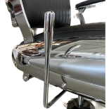 Retro Barberstuhl ELEGANCE - matt schwarz