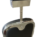 Retro Barberstuhl ELEGANCE - matt schwarz