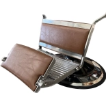 Retro Barberstuhl ELEGANCE - kupferbraun