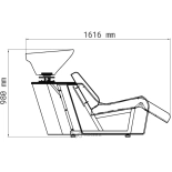 Friseur-Waschbecken BARI E1 - matt schwarz - Ausstellungsstück