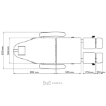 Fußpflege-/Podologiestuhl elektrisch BARON E3 - weiß, PVC in medizinischer Qualität