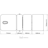 SPA Wellnessliege LUNA SPLIT E3 - schwarznuss/hellgrau