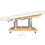 SPA Wellnessliege TARA PLUS E4 - mit Heizung und Audio/Vibrationssystem,  teak/weiß