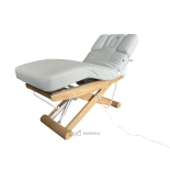 SPA Wellnessliege LUNA ARM PLUS E3 - mit Heizung, teak/hellgrau