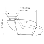 Friseur-Waschsessel SIENNA E1- matt schwarz