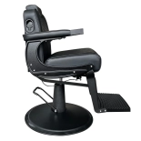 Barberstuhl COOL BLACK - matt schwarz