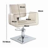 Friseurstuhl FUTA BLACK - kupferbraun