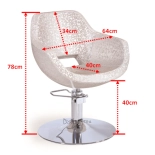 Friseurstuhl LUXA GOLD - samt schwarz