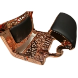 Retro Barberstuhl RENOIR LUX ROSE GOLD - samt schwarz