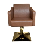 Friseurstuhl SAMILE GOLD - kupferbraun