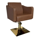 Friseurstuhl SAMILE GOLD - kupferbraun