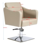 Friseurstuhl SAMILE CHROME - matt schwarz