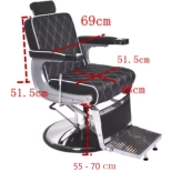 Barberstuhl CROSS PLUS - grobschwarz