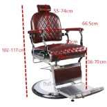 Retro Barberstuhl ELEGANCE - kupferbraun