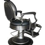 Retro Barberstuhl RENOIR GREY - matt schwarz