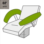 Armlehnenbezug (1 Paar) 75x15 cm – grau