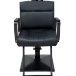 Barberstuhl MASTER BLACK - matt schwarz - Zweite Wahl!