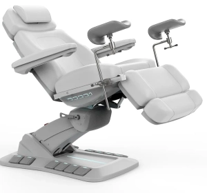 Elektrische Untersuchungsliege RAMON GYNO DELUX E4 – drehbar, weiß, PVC in medizinischer Qualität