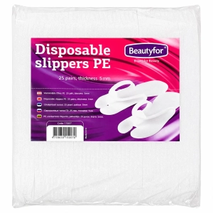 Beautyfor Einweg-Pantoffeln aus PE 25 Paar