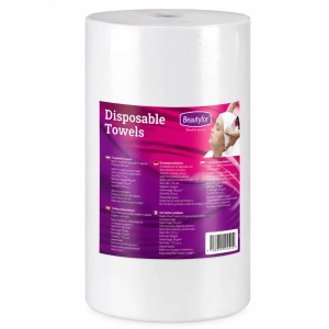 Jednorazowe ręczniki Beautyfor z włókniny spunlace w rolce 35×70cm, 100szt.
