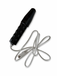 Handstück für Hochfrequenzelektroden – gerader 5-poliger DIN-Stecker, graues Kabel
