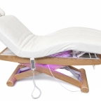 Elektrické SPA lehátko Silverfox LUNA PLUS E3 – s funkcí vyhřívání, teak/bílá
