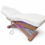 Elektrické SPA lehátko Silverfox LUNA PLUS E3 – s funkcí vyhřívání, teak/bílá