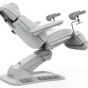 Elektrische Untersuchungsliege RAMON GYNO DELUX E4 – drehbar, weiß, PVC in medizinischer Qualität