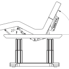 Elektrische SPA-Liege Silverfox LIPS PLUS E4 – mit Heizfunktion, teak/weiß