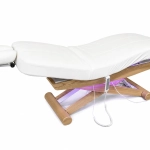 Elektrické SPA lehátko Silverfox LUNA PLUS E3 – s funkcí vyhřívání, teak/bílá