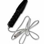 Handstück für Hochfrequenzelektroden – gerader 5-poliger DIN-Stecker, graues Kabel