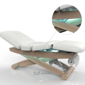 Elektrické SPA lehátko Silverfox LUNA SPLIT E3 – teak/bílá