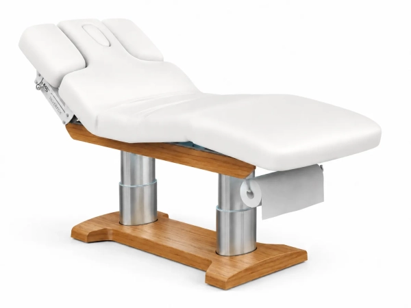 Elektrische SPA-Liege Silverfox LIPS PLUS E4 – mit Heizfunktion, teak/weiß